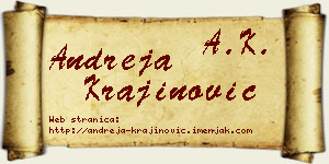 Andreja Krajinović vizit kartica